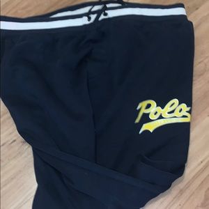 Ralph Lauren polo. Navy blue sweatpants size large